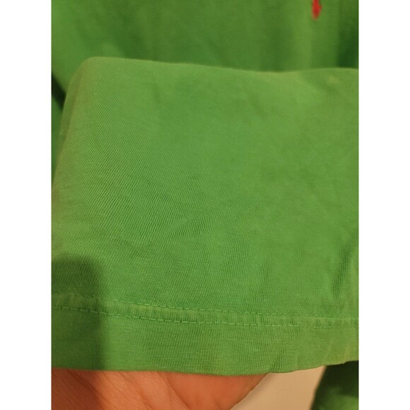 Vintage 90s Polo Ralph Lauren Tshirt M Lime Green - Picture 4 of 11